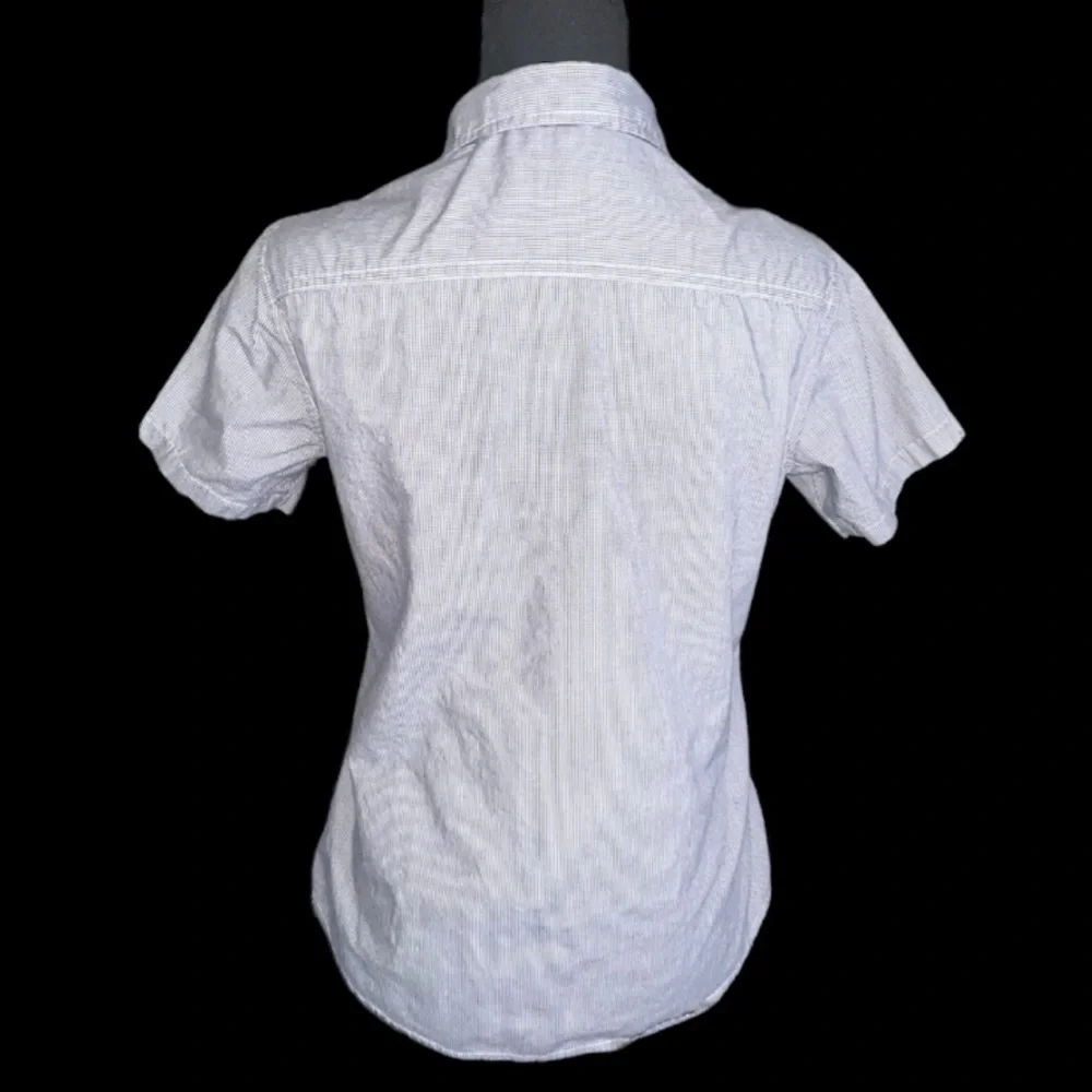 SOLD Ralph Lauren Polo Jeans Co. Short Sleeve Button Down Gingham Checked Top, S - Picture 5 of 15
